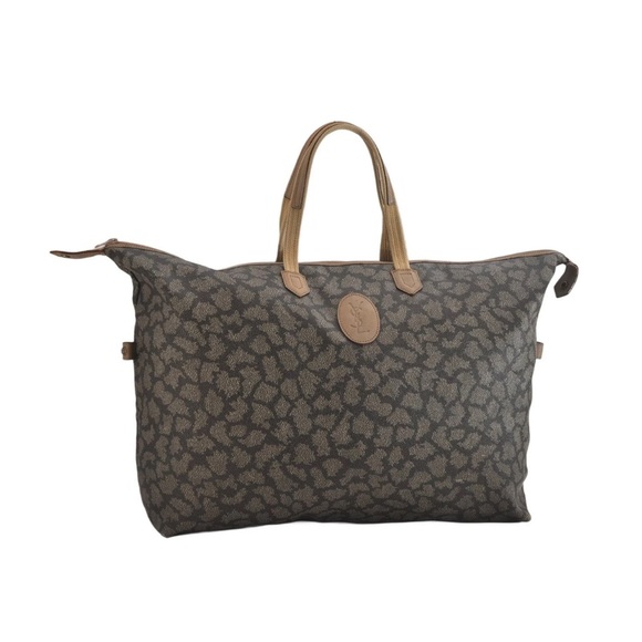YSL Yves Saint Laurent Gray Patterned Travel Bag - Picture 1 of 16